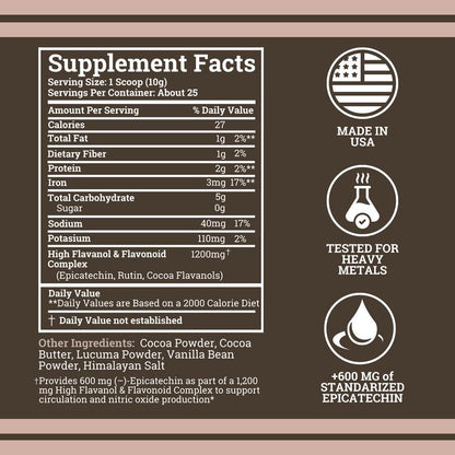 Cocoa Flavanols Daily Drink Mix – 25 Servings