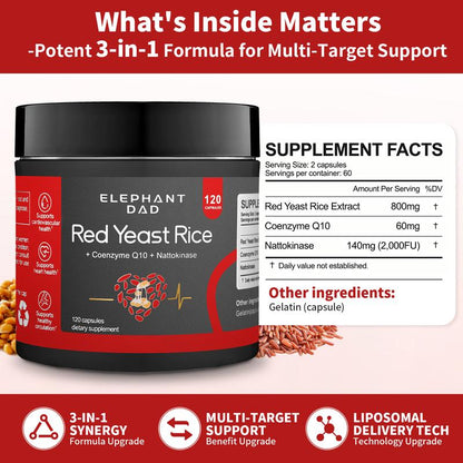 Red Yeast Rice Heart Support – 120 Capsules