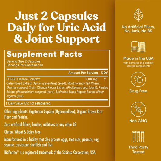Uric Acid Cleanse Formula – 60 Capsules