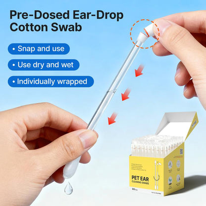 Snap-Release Pet Ear Cleaning Swabs