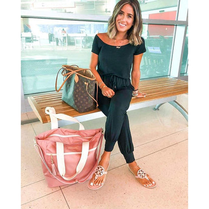 Women’s Off-Shoulder Stretch Jumpsuit
