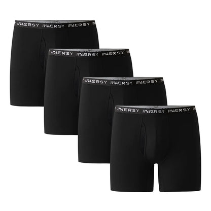 Men’s Plus-Size Breathable Boxer Briefs (Pack of 4)