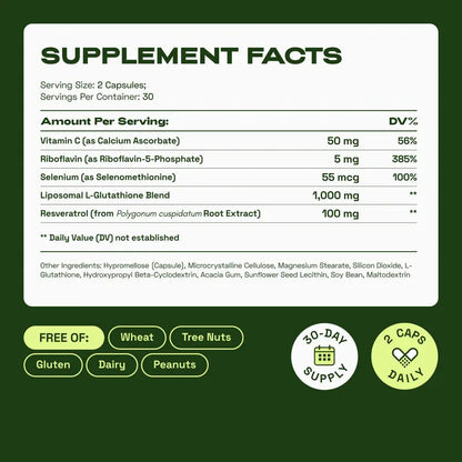 Vorenax Liposomal Glutathione – 1155 mg Capsules