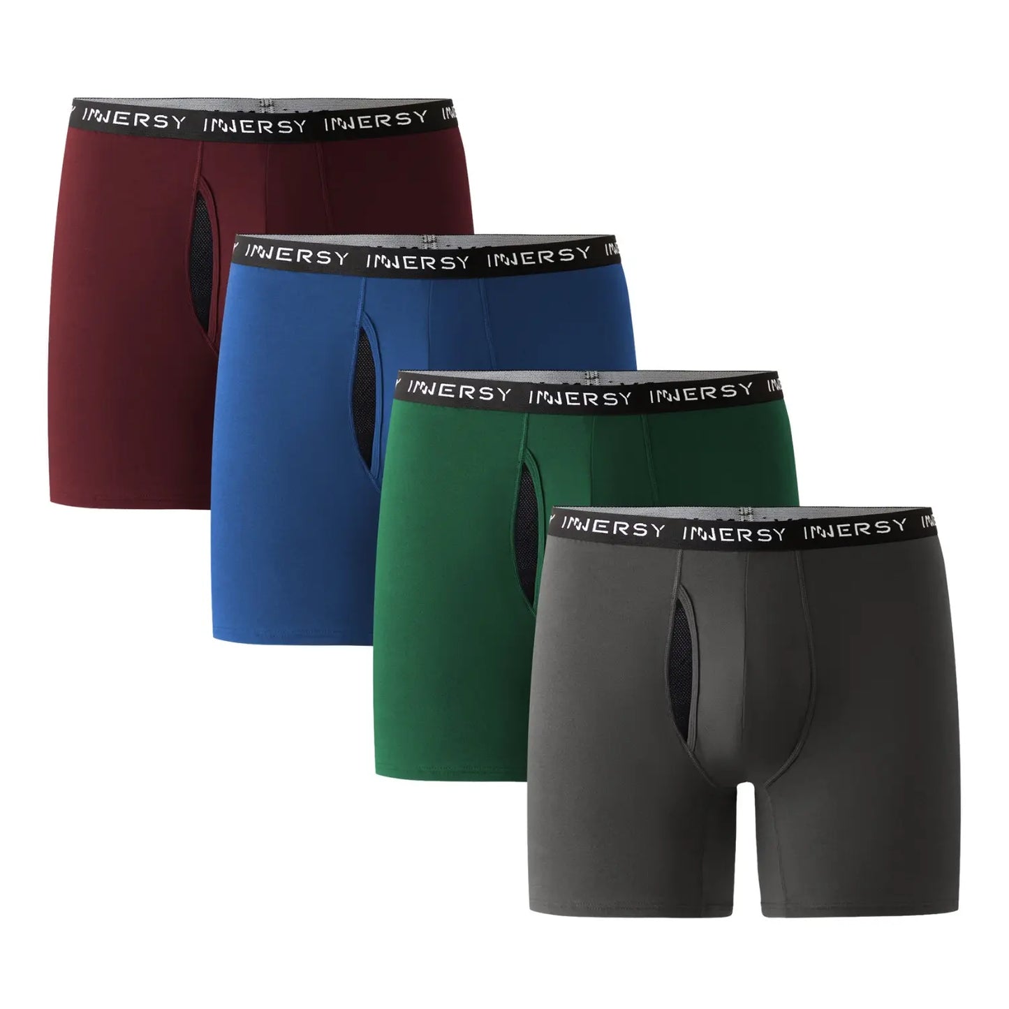 Men’s Plus-Size Breathable Boxer Briefs (Pack of 4)